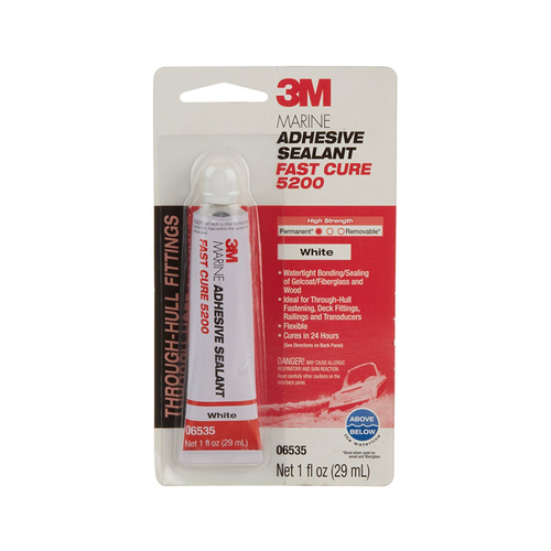 3M Marine 06535 1oz Adhesive Sealant 5200 Fast Cure White