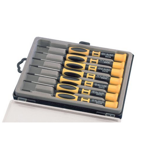 Aven 13940 Precision Chromium Vanadium Steel Slotted/Phillips Screwdriver Set, 7 Piece