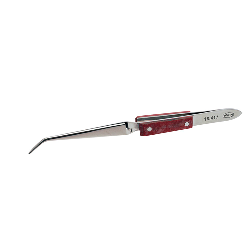 Aven 18417 Curved Fiber Grip Tweezers