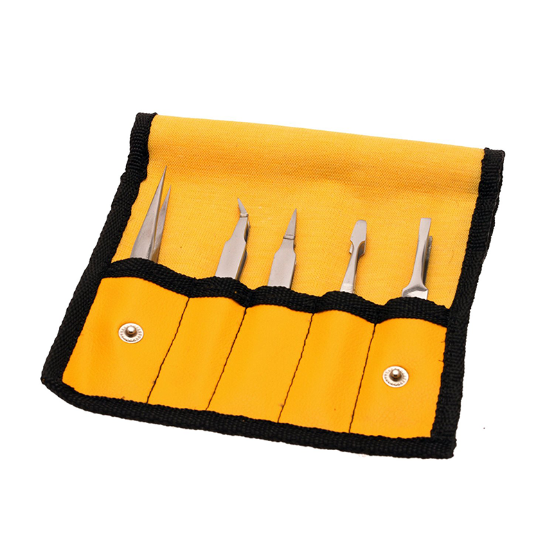 Aven 18473 Stainless Steel Tweezer Set, 5 Piece