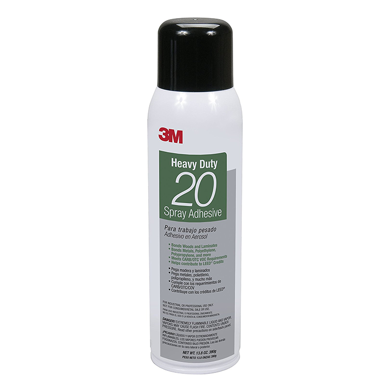 3M Heavy Duty 20 Spray Adhesive Clear, 20 fl oz can