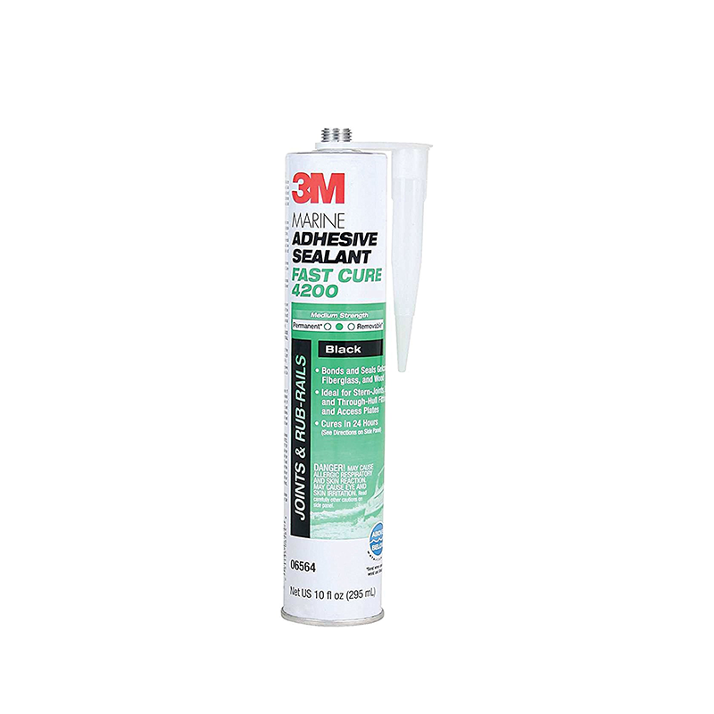 3M 4200FC Black Marine Adhesive/Sealant Fast Cure, 10 fl oz