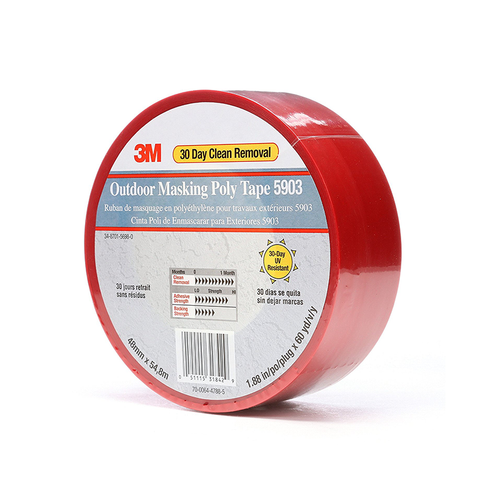 3M 5903 Red 48mm x 54.8m Outdoor Masking Poly Tape