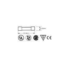 Load image into Gallery viewer, Velleman 6FF0.4N 6.35 x 32mm 0.4A Fast Acting Fuse