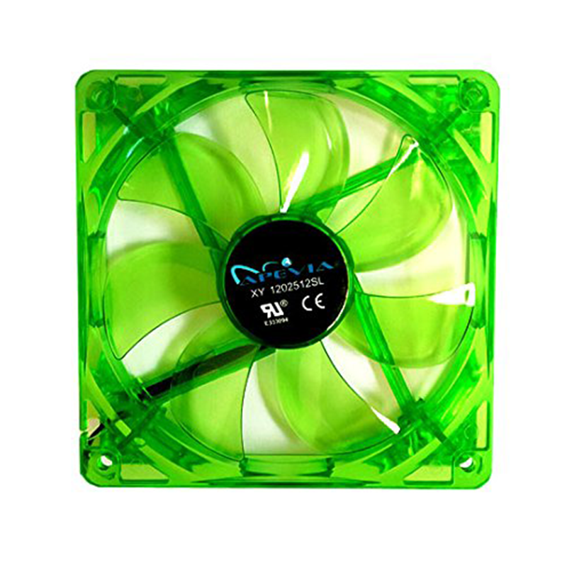 Apevia AF512L-GN 120mm Silent Green LED Case