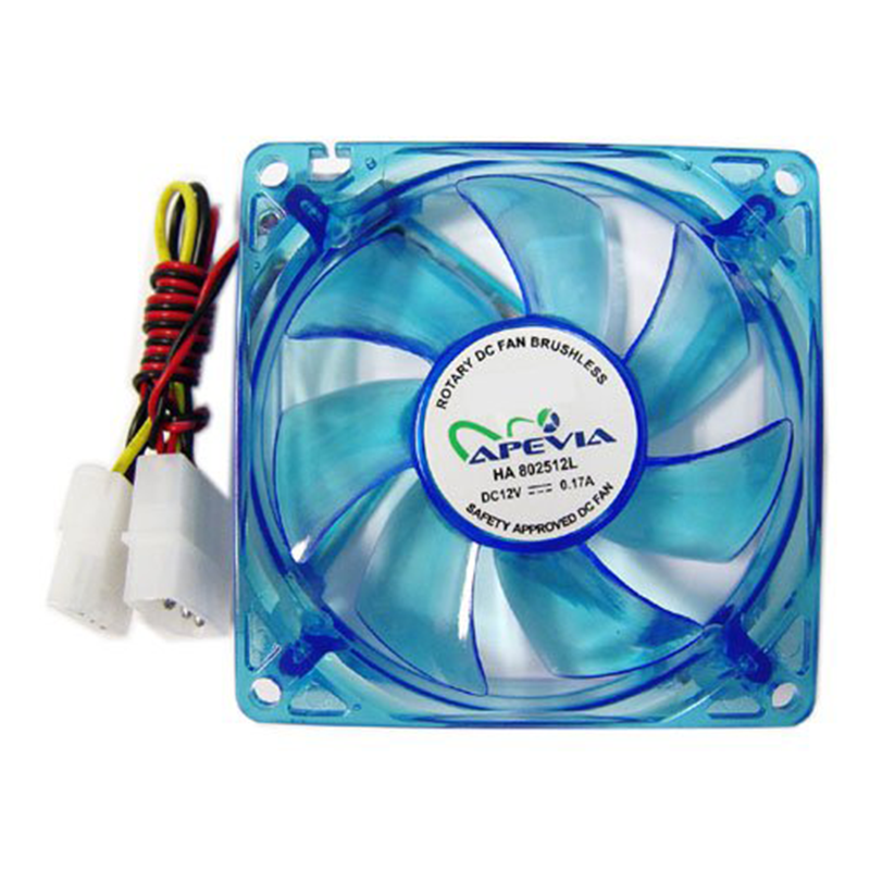 Apevia CF4SL-UBL 80mm Silent Blue LED Case Fan