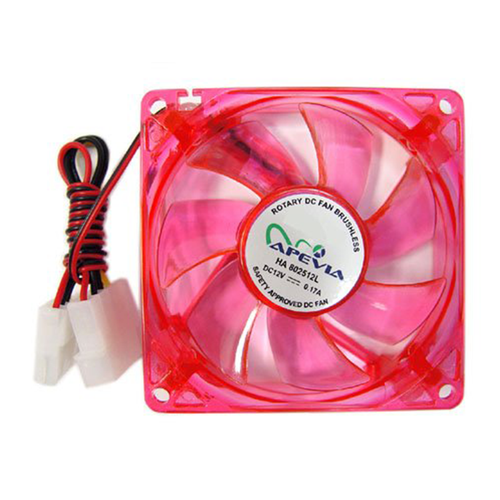 Apevia CF4SL-URED 80mm Silent Red LED Case Fan