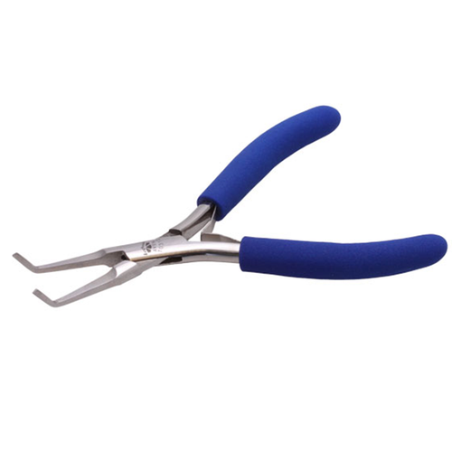 Aven 10313 Technik Stainless Steel Smooth Jaw Extra Long Bent Nose Plier