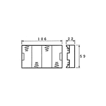 Load image into Gallery viewer, Velleman BH243B Battery Holder for 4 x C-Cell with Snap Terminals