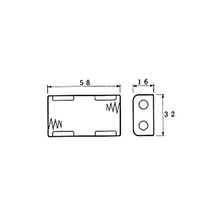 Load image into Gallery viewer, Velleman BH321B Battery Holder for 2 x AA-Cell with Snap Terminals