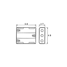 Load image into Gallery viewer, Velleman BH331B Battery Holder for 3 x AA-Cell with Snap Terminals