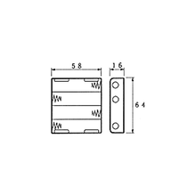 Load image into Gallery viewer, Velleman BH341B Battery Holder for 4 x AA-Cell with Snap Terminals