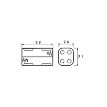 Load image into Gallery viewer, Velleman BH343B Battery Holder for 4 x AA-Cell with Snap Terminals
