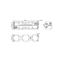 Load image into Gallery viewer, Velleman BH382B Battery Holder for 8 x AA-Cell with Snap Terminals