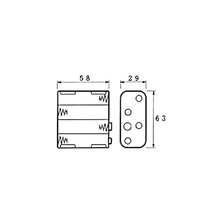 Load image into Gallery viewer, Velleman BH383B Battery Holder for 8 x AA-Cell with Snap Terminals