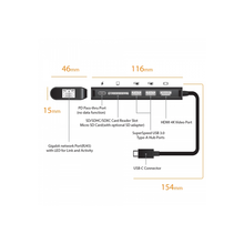 Load image into Gallery viewer, Vantec CB-CU300MDSH USB-C 5-in-1 Multi-Port Adapter