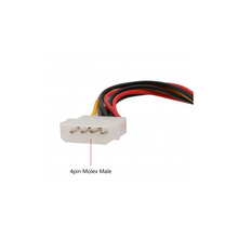 Load image into Gallery viewer, Syba CL-CAB40021 4 Pin Molex Male to Two 15 Pin SATA Power Cable
