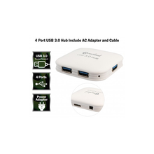 Load image into Gallery viewer, Syba CL-HUB20127 4 Port USB 3.0 Hub Include AC Adapter and Cable