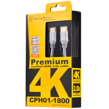Load image into Gallery viewer, SilverStone CPH01C-1800  Ultra High Speed HDMI 2.0b Cable