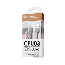 Load image into Gallery viewer, SilverStone CPU03C Reversible USB-A to to Lightning cable