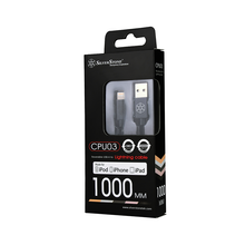 Load image into Gallery viewer, SilverStone CPU03J-1000 Reversible USB-A to to Lightning cable