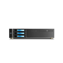 Load image into Gallery viewer, iStarUSA D-230HB-DT-BLUE 2U Compact 3x 3.5" Bay Hotswap microATX Desktop Chassis