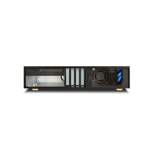 Load image into Gallery viewer, iStarUSA D-230HB-DT-BLUE 2U Compact 3x 3.5" Bay Hotswap microATX Desktop Chassis