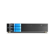 Load image into Gallery viewer, iStarUSA D-230HN-DT-BLUE 2U Compact 3x 3.5" Bay Trayless Hotswap microATX Desktop Chassis