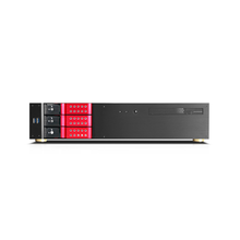 Load image into Gallery viewer, iStarUSA D-230HN-DT-RED 2U Compact 3x 3.5" Bay Trayless Hotswap microATX Desktop Chassis