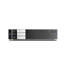 Load image into Gallery viewer, iStarUSA D-230HN-DT-SILVER 2U Compact 3x 3.5" Bay Trayless Hotswap microATX Desktop Chassis