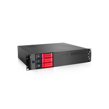 Load image into Gallery viewer, iStarUSA D-230HN-T-RED 2U Compact 3x 3.5" Bay Trayless Hotswap microATX Chassis