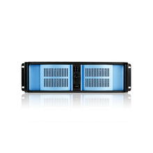 Load image into Gallery viewer, iStarUSA D-300-FS-BLUE 3U Compact Stylish Rackmount Chassis Front-mounted ATX Power Supply