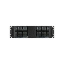 Load image into Gallery viewer, iStarUSA D-3100HN-SILVER 3U Compact 10x 3.5" Bay Trayless Hotswap microATX Chassis