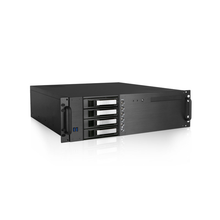 Load image into Gallery viewer, iStarUSA D-340HB-T-SILVER 3U Compact 4x3.5" Bay Hotswap microATX Chassis