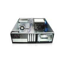 Load image into Gallery viewer, iStarUSA D-340HB-T-BLUE 3U Compact 4x3.5" Bay Hotswap microATX Chassis
