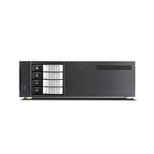 Load image into Gallery viewer, iStarUSA D-340HN-DT-SILVER 3U Compact 4x3.5" Bay Trayless Hotswap microATX Desktop Chassis