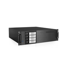 Load image into Gallery viewer, iStarUSA D-340HN-T-SILVER 3U Compact 4x3.5" Bay Trayless Hotswap microATX Chassis