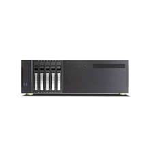Load image into Gallery viewer, iStarUSA D-350HB-DT-SILVER 3U Compact 5x3.5" Bay Hotswap microATX Desktop Chassis