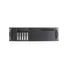 Load image into Gallery viewer, iStarUSA D-350HB-T-SILVER 3U Compact 5x3.5" Bay Hotswap microATX Chassis