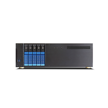 Load image into Gallery viewer, iStarUSA D-350HN-DT-BLUE 3U Compact 5x3.5" Bay Trayless Hotswap microATX Desktop Chassis