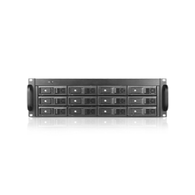 Load image into Gallery viewer, iStarUSA DAGE312UTL-3MS 3U 12-bay 3.5" SAS/SATA 6.0Gb/s miniSAS SFF8088 JBOD Trayless Rackmount Chassis 500W PSU