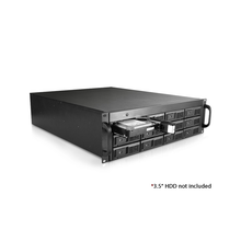 Load image into Gallery viewer, iStarUSA DAGE312UTL-3MS 3U 12-bay 3.5" SAS/SATA 6.0Gb/s miniSAS SFF8088 JBOD Trayless Rackmount Chassis 500W PSU