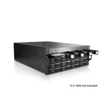 Load image into Gallery viewer, iStarUSA DAGE416UTL-4MS 4U 16-bay 3.5" SAS/SATA 6.0Gb/s miniSAS SFF8088 JBOD Trayless Rackmount Chassis 750W PSU