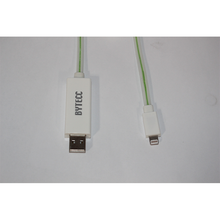 Load image into Gallery viewer, Bytecc IP-FLWG Flowing Green LED Charge and Sync Cable with Lightning Connector (Apple Certified)