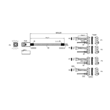 Load image into Gallery viewer, iStarUSA K-HD43X82-50 HD miniSAS SFF-8643 to 4x SFF-8482 50 cm Cable