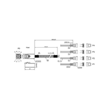 Load image into Gallery viewer, iStarUSA K-HD43XSA-50 HD miniSAS SFF-8643 to 4x SATA Forward Breakout 50 cm Cable