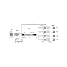 Load image into Gallery viewer, iStarUSA K-HD43XSAL-75 HD miniSAS SFF-8643 to 4x SATA Latch Forward Breakout 75 cm Cable