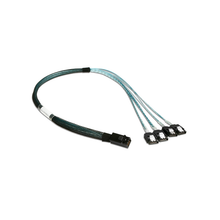 Load image into Gallery viewer, iStarUSA K-HD43XSAL-R-50 HD miniSAS SFF-8643 to 4x SATA with Latch Reverse Breakout 50 cm Cable