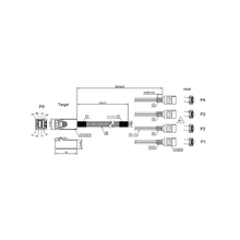 Load image into Gallery viewer, iStarUSA K-HD43XSAL-R-50 HD miniSAS SFF-8643 to 4x SATA with Latch Reverse Breakout 50 cm Cable