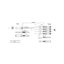 Load image into Gallery viewer, iStarUSA K-QSFXSF-P5M 40Gb/s QSFP+ to 4x SFP+ Copper Twinax 5 meter Split Cable QDR